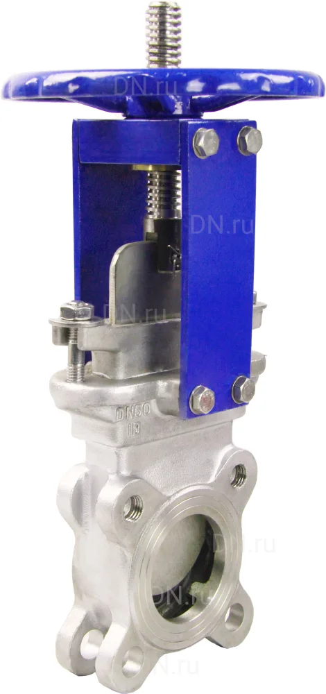 Задвижка шиберная DN.ru GVKR3232M-1W-Fb-S Ду300 Ру10 односторонняя , шпиндель - выдвижной,    управление - штурвал