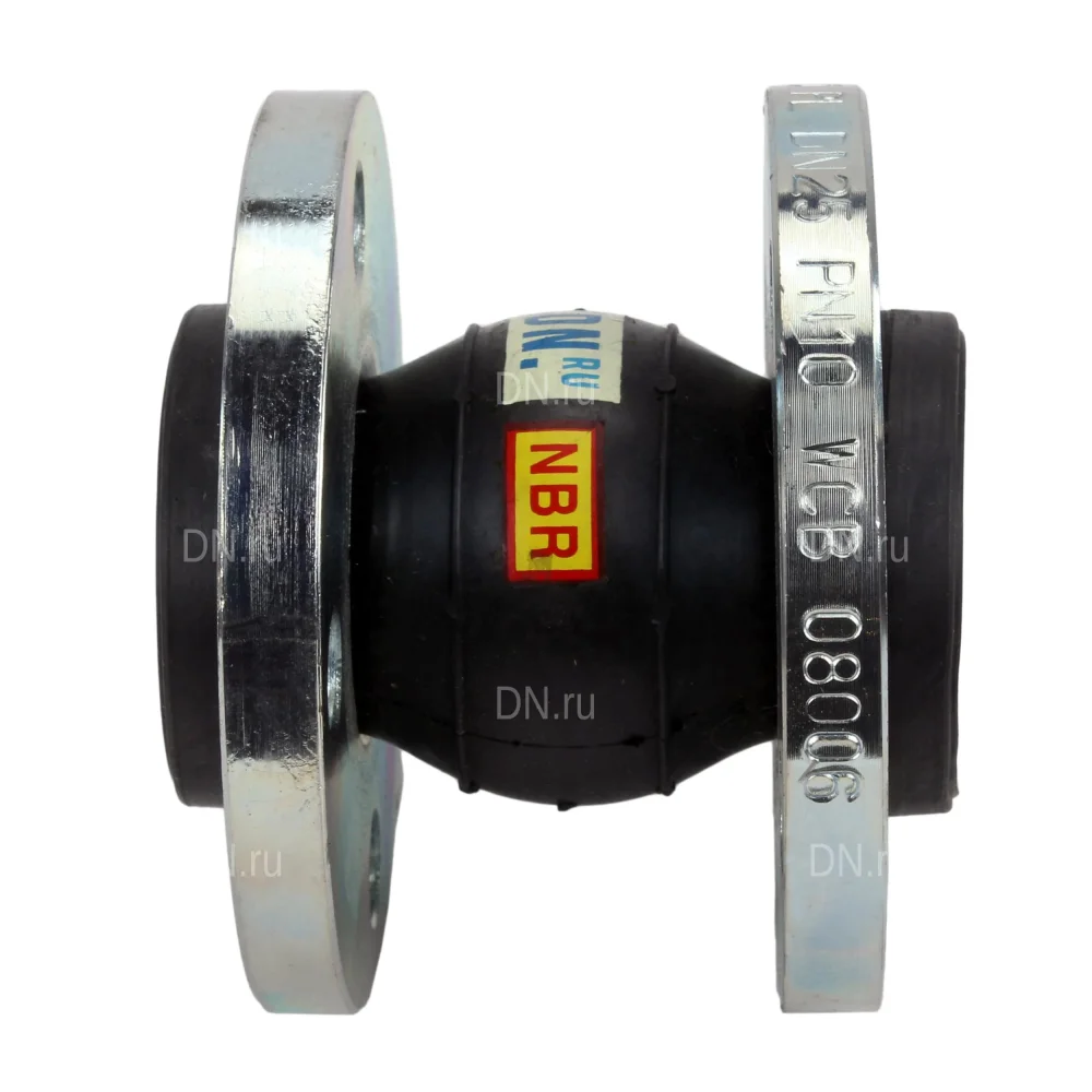 Компенсатор резиновый DN.ru CR-N34-F Ду125 Ру10 NBR фланцевый