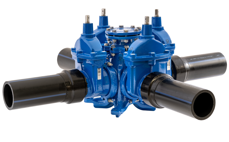 Крестовина AVK серия 18/01 с ПЭ патрубками DN100 PN16 
