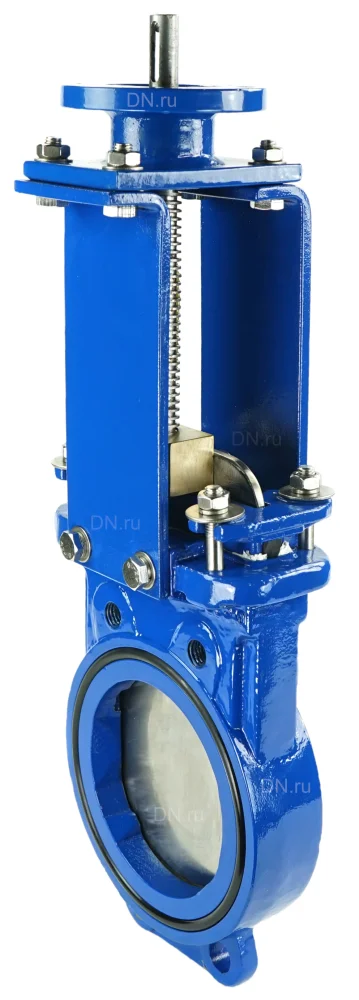 Задвижка шиберная DN.ru GVKN1331N-2W-Fb-ISO Ду150 Ру16 двусторонняя , шпиндель - невыдвижной,   с ISO-фланцем и голым штоком, круглый шток 18, F10