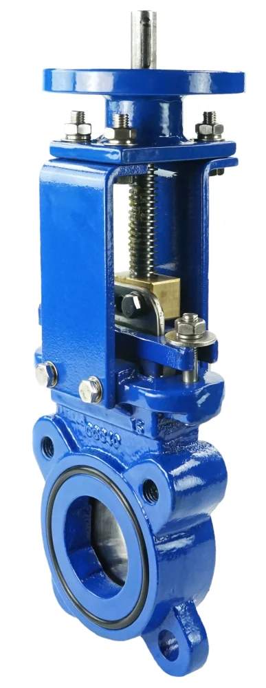 Задвижка шиберная DN.ru GVKN1331N-2W-Fb-ISO Ду50 Ру16 двусторонняя , шпиндель - невыдвижной,   с ISO-фланцем и голым штоком, круглый шток 16, F10