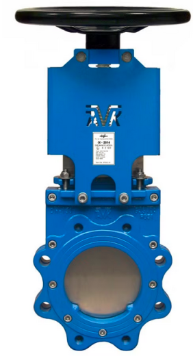 Задвижка шиберная ножевая AVK серия 702/10 PN10 DN100 с невыдвижным штоком и маховиком