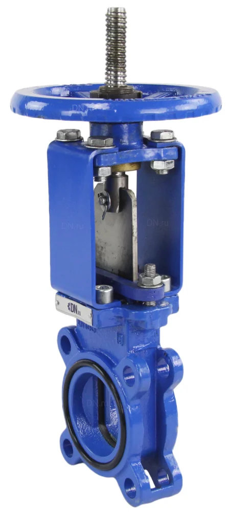 Задвижка шиберная DN.ru GVKR1331N-2W-Fb-S Ду50 Ру10 двусторонняя , шпиндель - выдвижной,   управление - штурвал, WENZ