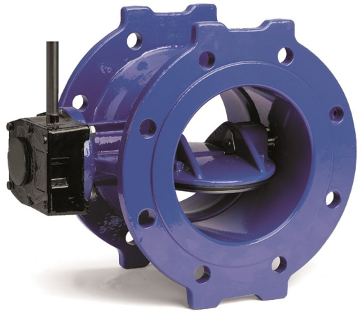 Затвор дисковый AVK с двойным эксцентриком серия 756/106-146 PN10 DN400 с интегрированным седлом, редуктор (IP68)