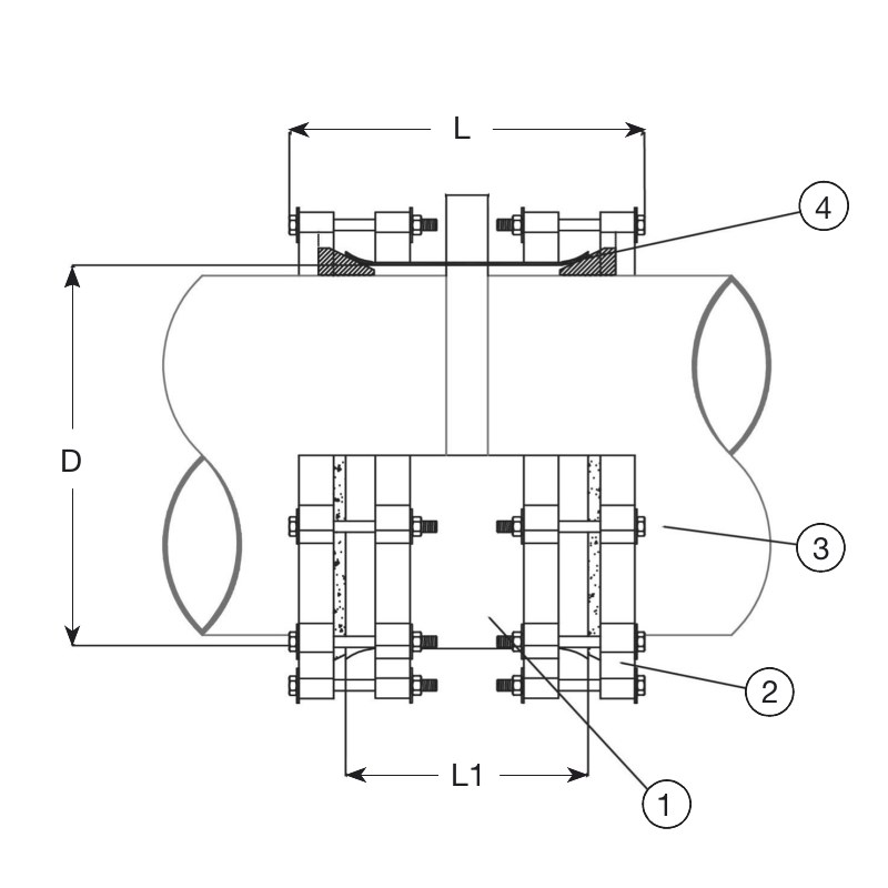 МУФТА СОЕДИНИТЕЛЬНАЯ SUPER HYDRO чертеж