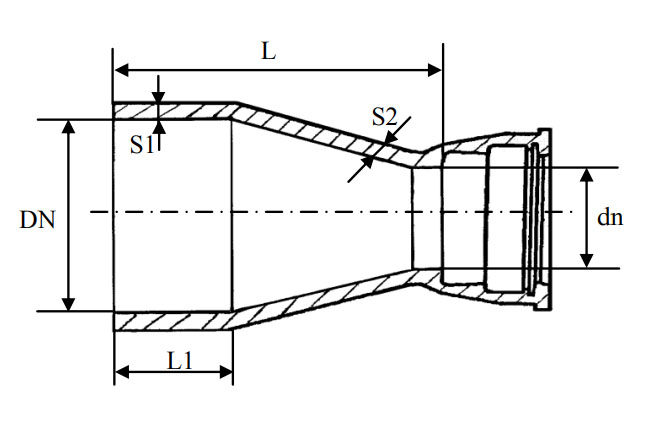 ПЕРЕХОД РАСТРУБ-ГЛАДКИЙКОНЕЦ