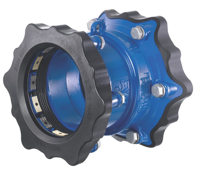 Муфта переходная AVK SUPA MAXI PN16, DN250 - 300 фиксирующего типа, болты из нержавеющей стали А2, EPDM, серия 632