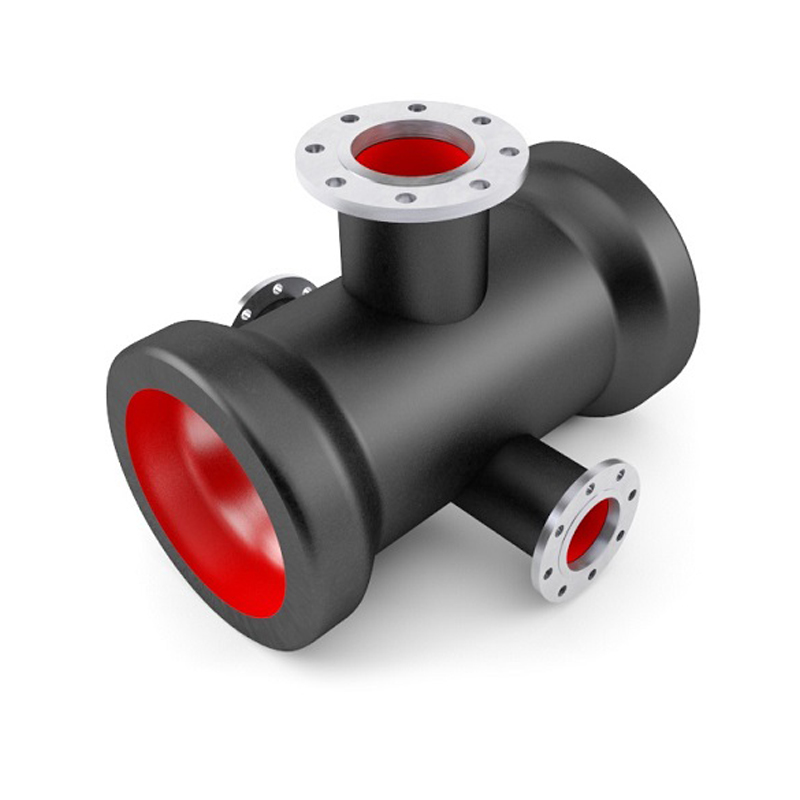 Крест раструб-фланец с пожарной подставкой ППКРФ ВЧШГ DN400х100 (ДУ400х100)ГОСТ