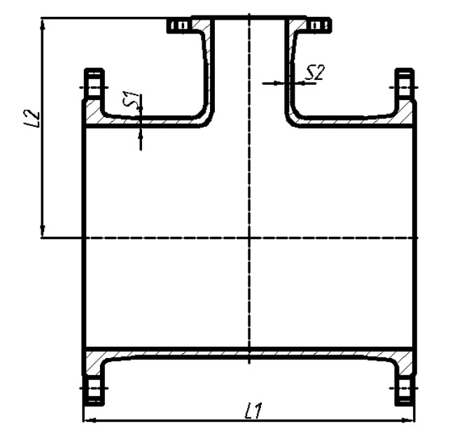 Тройник фланцевый