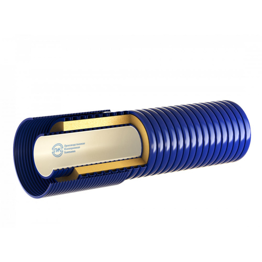 Труба гофрированная в ППУ OD250 SN8 с гофрированной оболочкой ПИКПАЙП G-ППУ