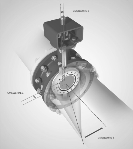 Затвор дисковый поворотный с тройным эксцентриситетом ОПТИМА