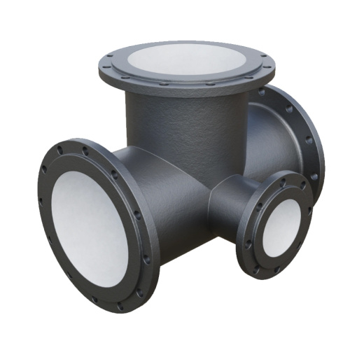 Пожарная подставка тройник фланцевый ППТФ ВЧШГ DN600*150 (ДУ600*150)